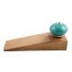 2 Pieces Neon Sea Green Round Ceramic Wooden Door Stopper